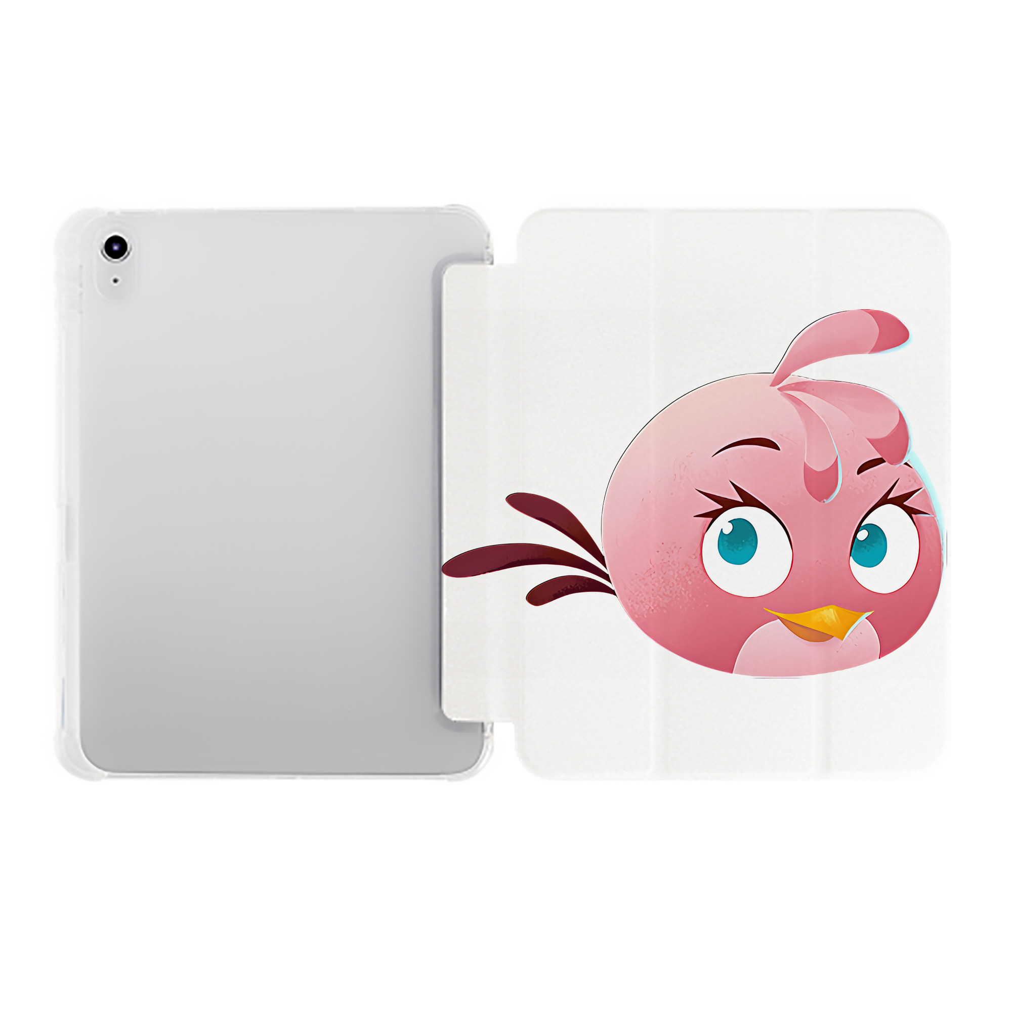（画像用） Angry Birds アングリーバード IPad ケース ペン収納付き 三つ折りスタンド PUレザー×シリコン 対応機種9.5/10.5/10.9インチ